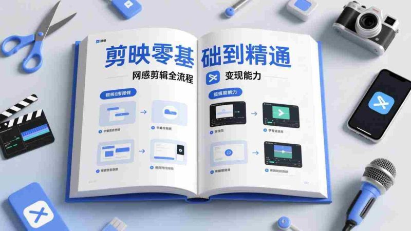 (17473期)剪映零基础也能快速上手,从入门到精通掌握网感剪辑全流程,掌握能直接变现的剪辑能力-金启