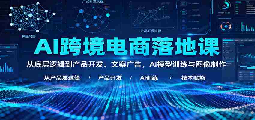 AI跨境电商落地课：从底层逻辑到产品开发、文案广告，AI模型训练与图像制作-金启