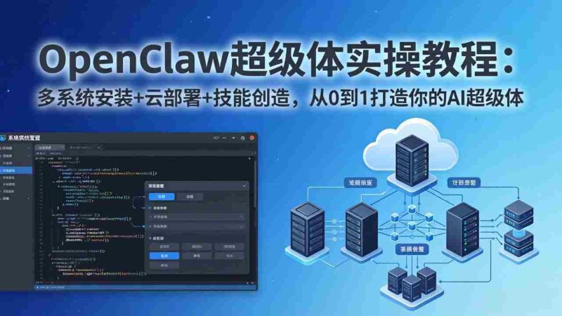 （17603期）OpenClaw-小龙虾 超级体实操教程：多系统安装+云部署+技能创造，从0到1打造你的AI超级体-金启创业网 - 网上赚钱方法教程大全 - www.jinqi6.top