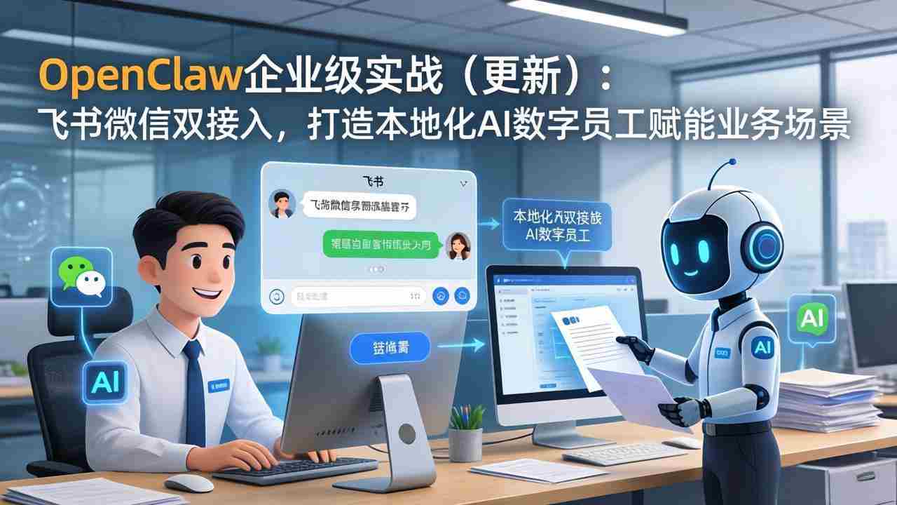 （17819期）OpenClaw企业级实战（更新）：飞书微信双接入，打造本地化AI数字员工赋能业务场景-金启创业网 - 网上赚钱方法教程大全 - www.jinqi6.top