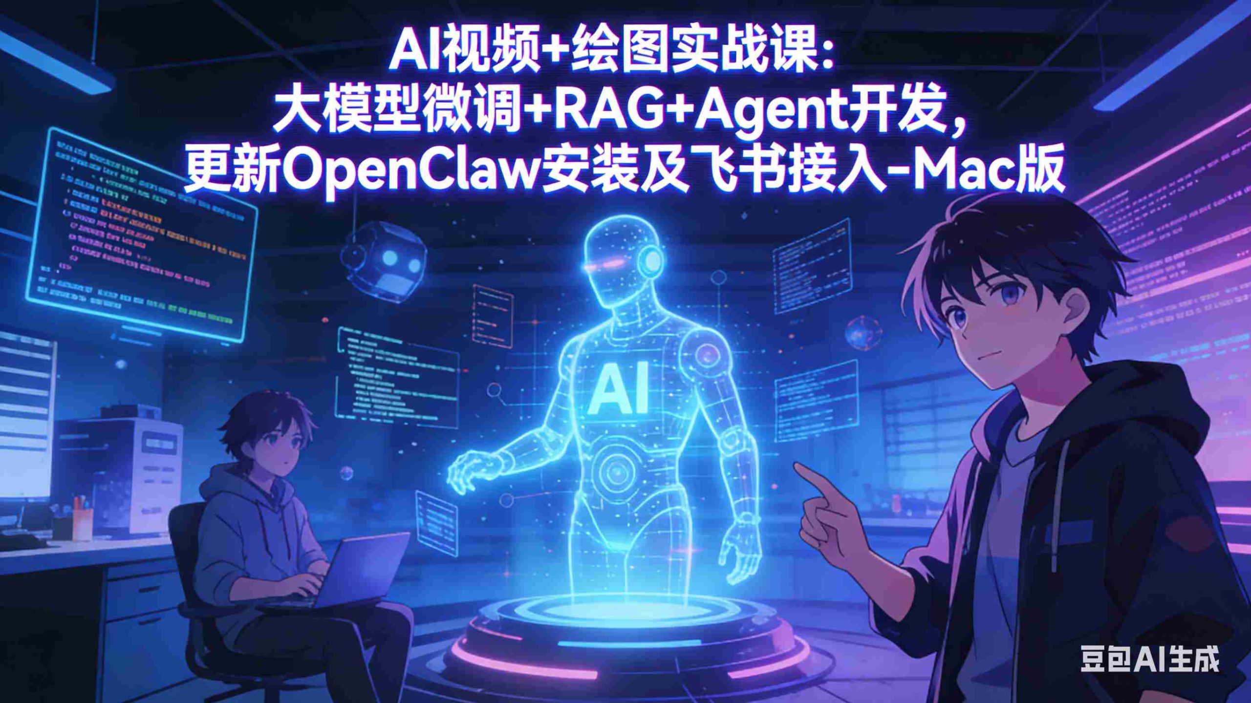 （17594期）AI视频+绘图实战课：大模型微调+RAG+Agent开发，更新OpenClaw安装及飞书接入-Mac版-金启创业网 - 网上赚钱方法教程大全 - www.jinqi6.top