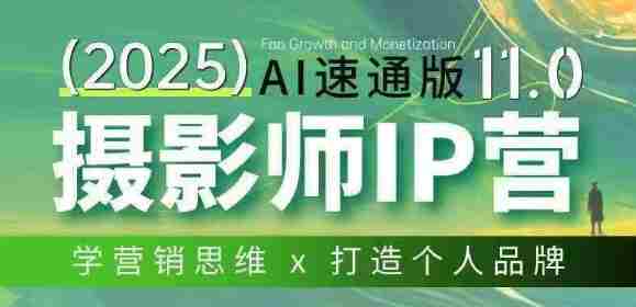 摄影师IP营第十一期Al速通版，学营销思维+打造个人品牌-金启