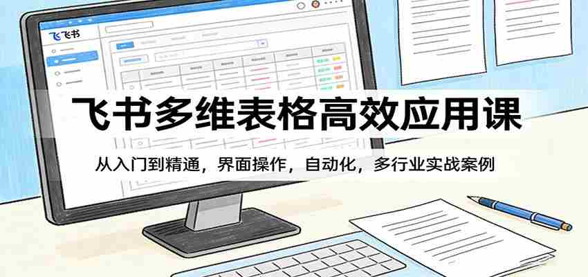 飞书多维表格高效应用课：从入门到精通，界面操作，自动化，多行业实战案例-金启创业网 - 网上赚钱方法教程大全 - www.jinqi6.top