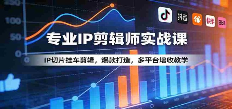 专业IP剪辑师实战课：IP切片挂车剪辑，爆款打造，多平台增收教学-金启创业网 - 网上赚钱方法教程大全 - www.jinqi6.top