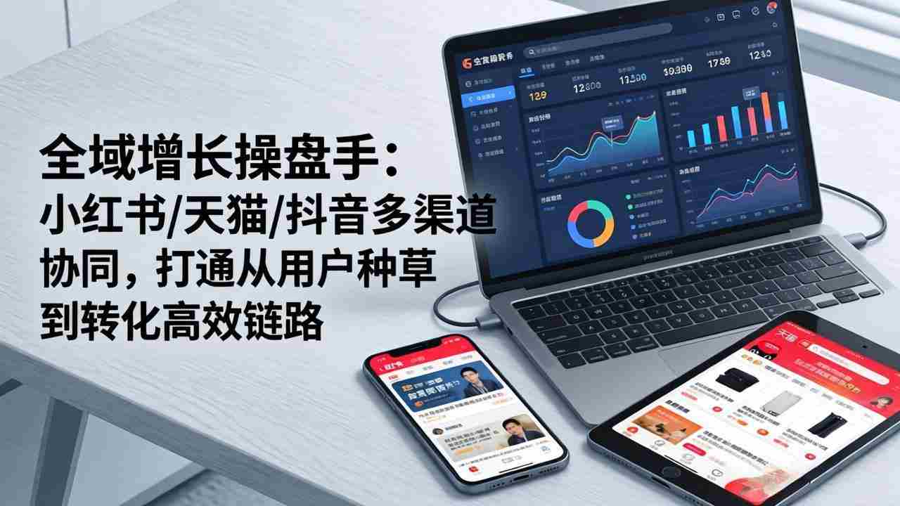 （17605期）全域增长操盘手：小红书/天猫/抖音多渠道协同，打通从用户种草到转化高效链路-金启创业网 - 网上赚钱方法教程大全 - www.jinqi6.top
