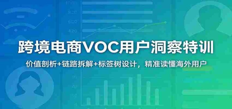 跨境电商VOC用户洞察特训：价值剖析+链路拆解+标签树设计，精准读懂海外用户-金启创业网 - 网上赚钱方法教程大全 - www.jinqi6.top