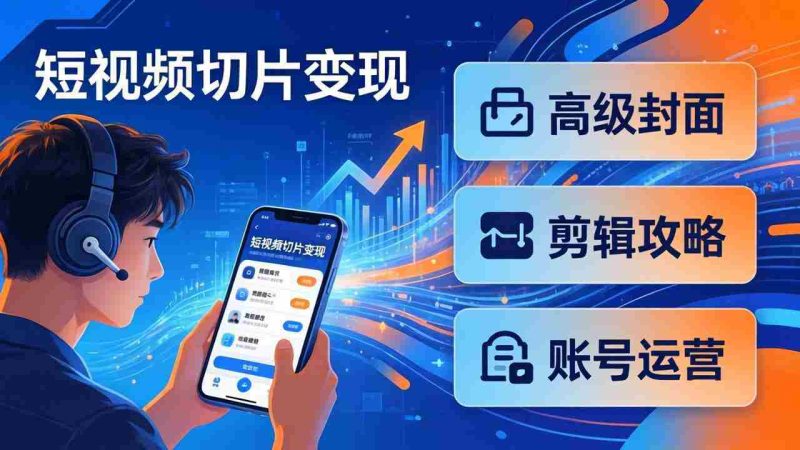 （17758期）短视频切片变现速成班2.0：高级封面+剪辑攻略+账号运营，0基础小白快速入局副业-金启创业网 - 网上赚钱方法教程大全 - www.jinqi6.top