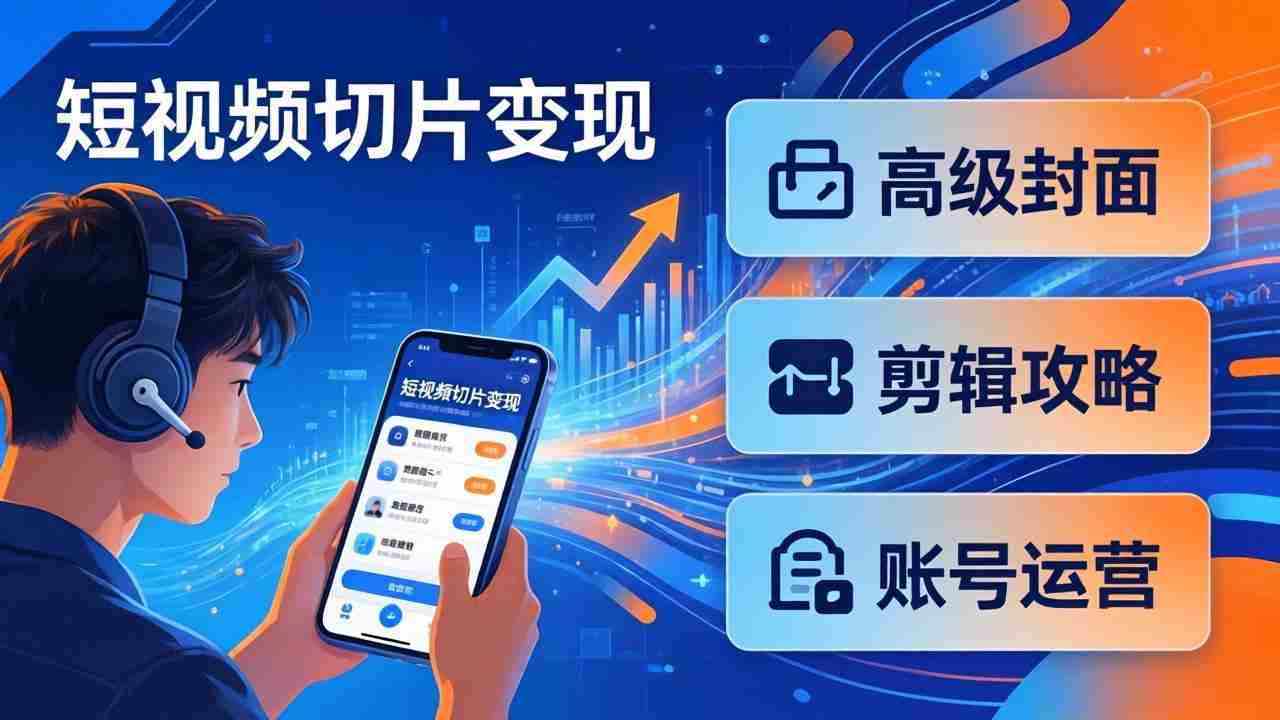 （17758期）短视频切片变现速成班2.0：高级封面+剪辑攻略+账号运营，0基础小白快速入局副业-金启创业网 - 网上赚钱方法教程大全 - www.jinqi6.top