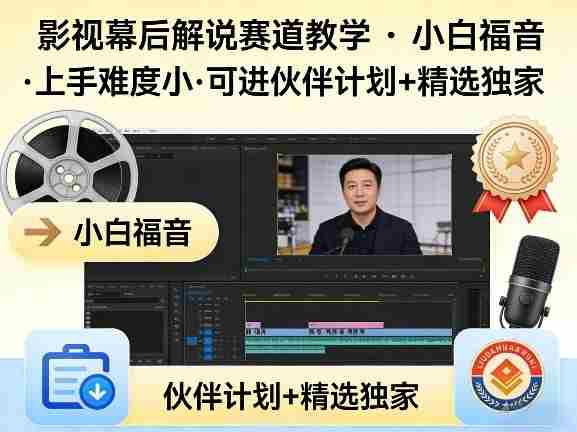 某大佬的影视幕后解说赛道教学，小白福音，上手难度小，可进伙伴计划+精选独家-金启创业网 - 网上赚钱方法教程大全 - www.jinqi6.top
