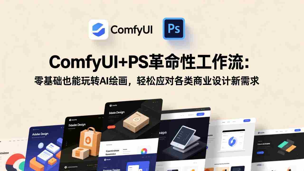 （17512期）ComfyUI+PS革命性工作流：零基础也能玩转AI绘画，轻松应对各类商业设计新需求-金启