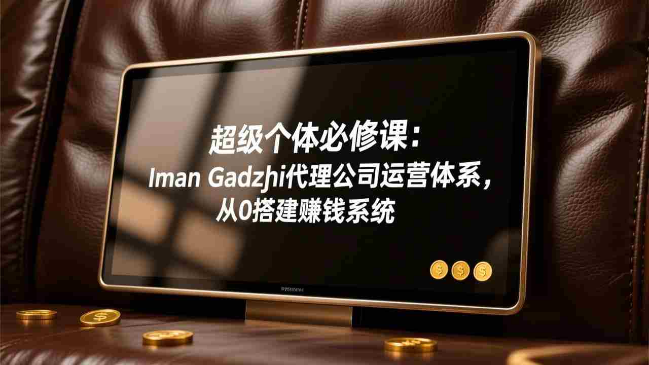 （17525期）超级个体必修课：Iman Gadzhi代理公司运营体系，从0搭建赚钱系统-金启