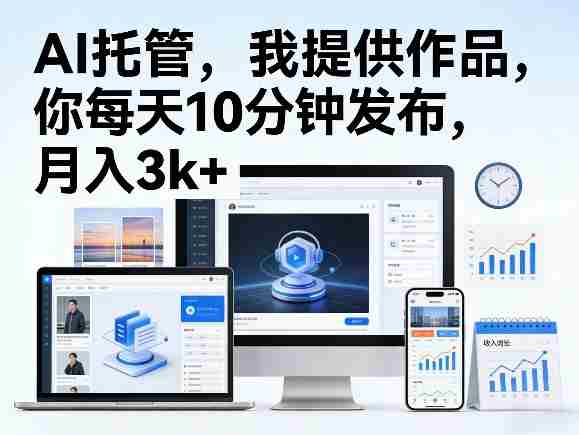 公众号AI托管，我提供作品，你每天10分钟发布，月入3k+【揭秘】-金启创业网 - 网上赚钱方法教程大全 - www.jinqi6.top