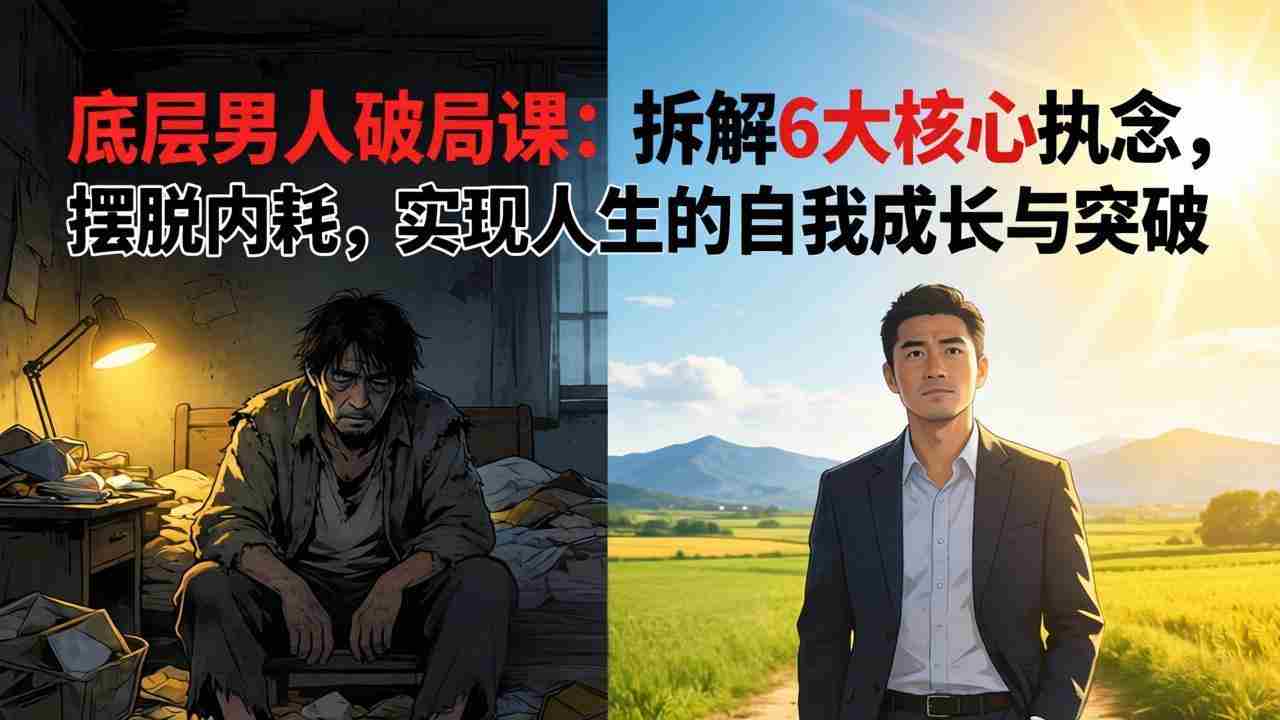 （17747期）付费文章：底层男人破局课：拆解 6 大核心执念，摆脱内耗，实现人生的自我成长与突破-金启创业网 - 网上赚钱方法教程大全 - www.jinqi6.top