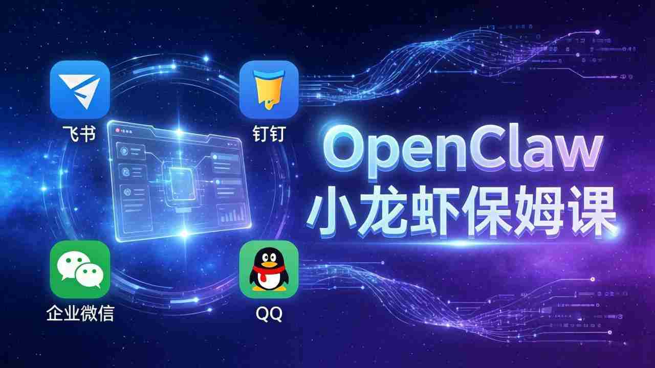 （17614期）OpenClaw小龙虾保姆课： Windows/macOS/Linux/Docker全系统安装，飞书+钉钉+企业微信+QQ 全接入-金启创业网 - 网上赚钱方法教程大全 - www.jinqi6.top