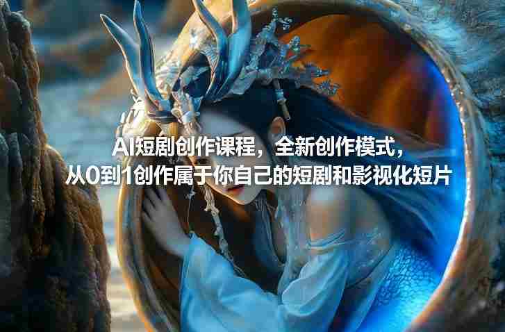 AI短剧创作课程，全新创作模式，从0到1创作属于你自己的短剧和影视化短片-金启创业网 - 网上赚钱方法教程大全 - www.jinqi6.top