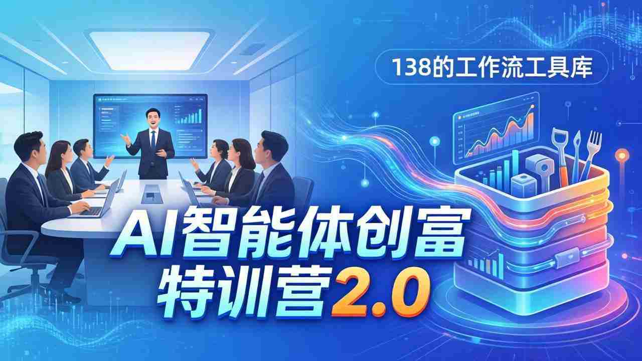 （17833期）AI智能体创富训练营2.0：3天闭门直播+视频课+工具库，从0到1搭建智能体附138个工作流-金启创业网 - 网上赚钱方法教程大全 - www.jinqi6.top