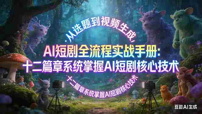 （17620期）AI 短剧全流程实战手册：从选题到视频生成，十二篇章系统掌握 AI 短剧核心技术-金启创业网 - 网上赚钱方法教程大全 - www.jinqi6.top