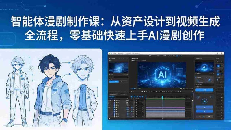 （17709期）智能体漫剧制作课：从资产设计到视频生成全流程，零基础快速上手AI漫剧创作-金启创业网 - 网上赚钱方法教程大全 - www.jinqi6.top