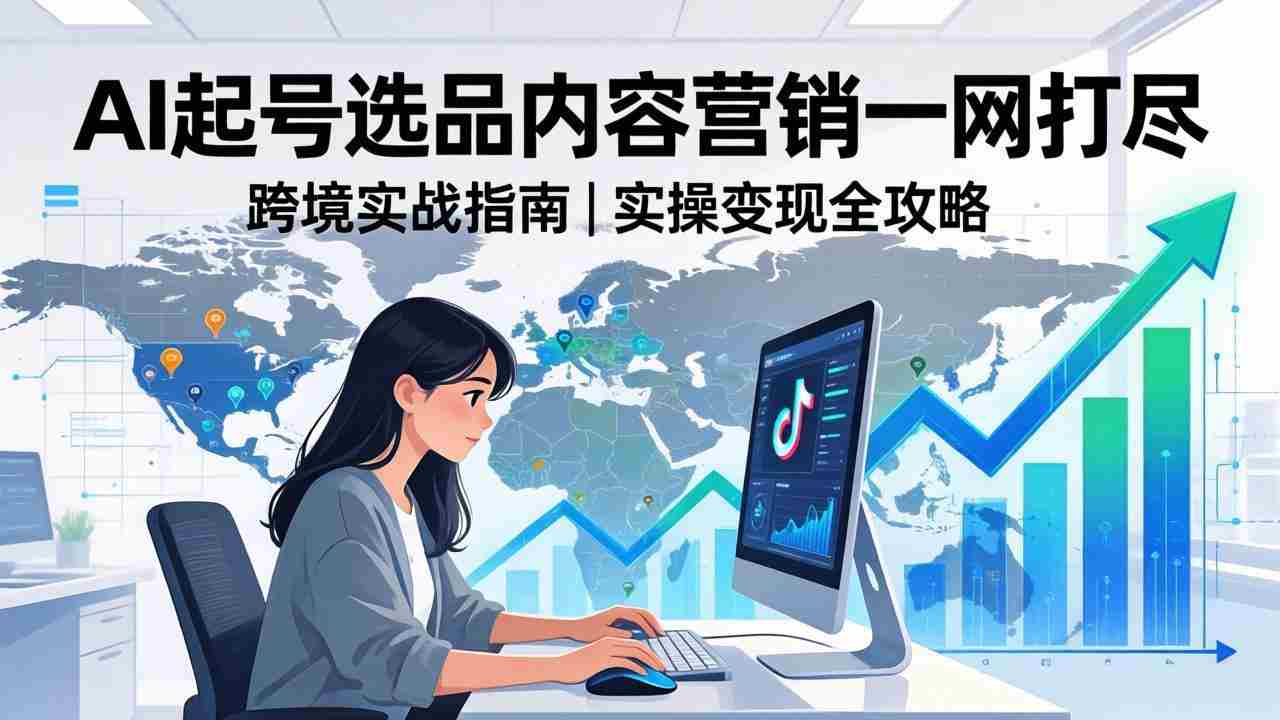 （17824期）2026 TikTok 跨境AI实操：从零基础到变现全流程，AI起号选品内容营销一网打尽-金启创业网 - 网上赚钱方法教程大全 - www.jinqi6.top