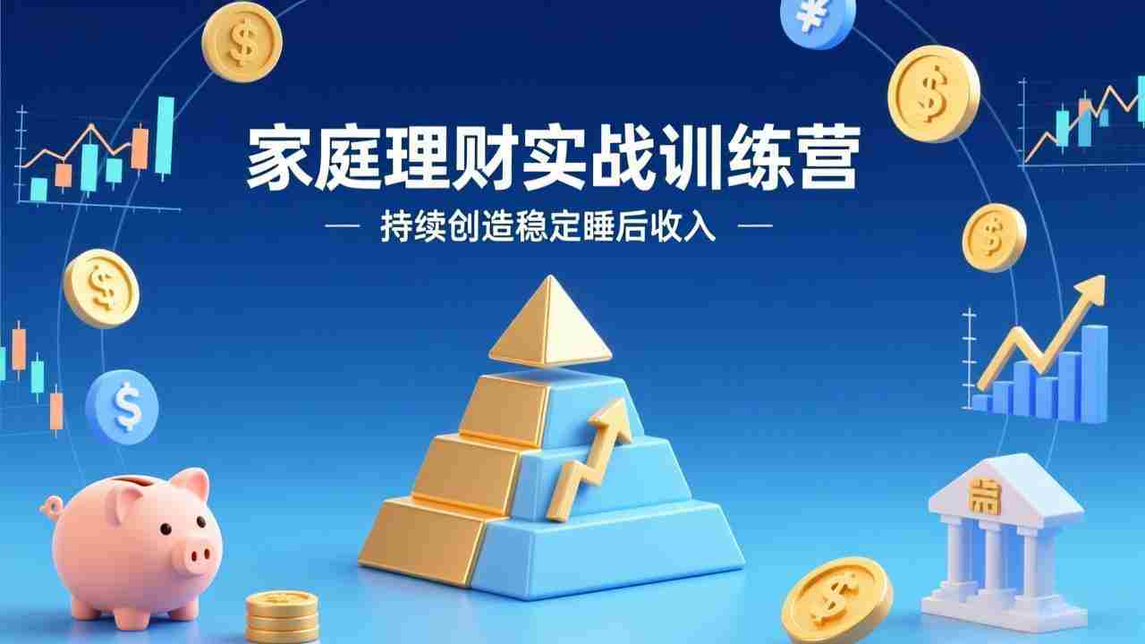 （17486期）家庭理财实战训练营：从0到1建体系，三阶进阶层层递进，助你持续创造稳定睡后收入-金启