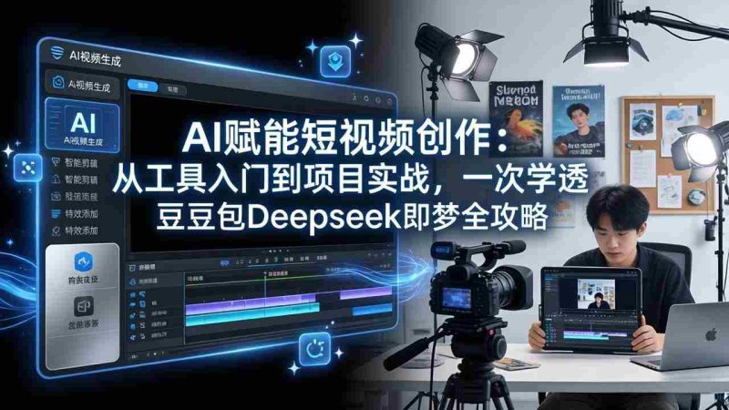 （17762期）AI赋能短视频创作：从工具入门到项目实战，一次学透豆包Deepseek即梦全攻略-金启创业网 - 网上赚钱方法教程大全 - www.jinqi6.top