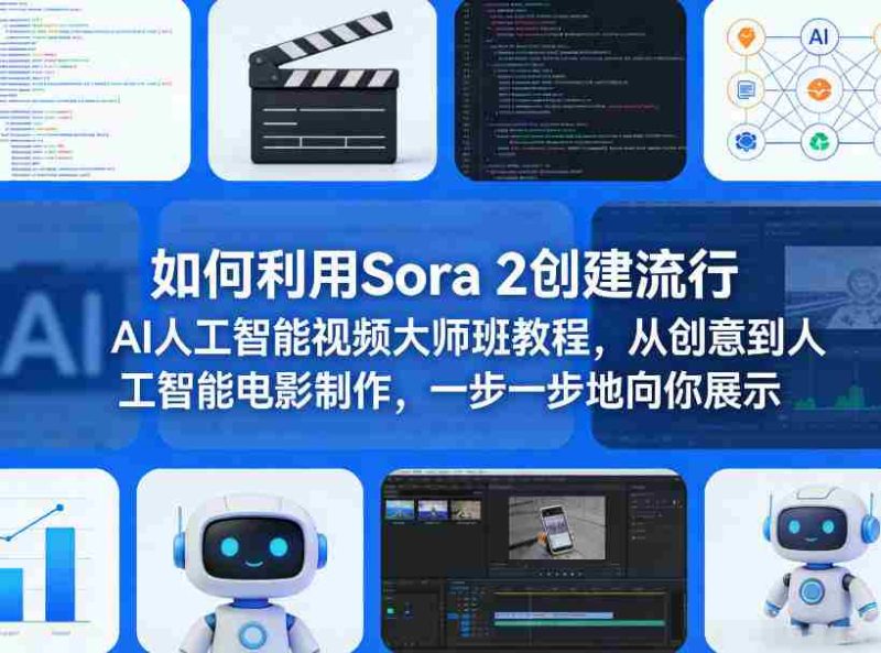 如何利用Sora 2创建流行AI人工智能视频大师班教程，从创意到人工智能电影制作，一步一步地向你展示-金启创业网 - 网上赚钱方法教程大全 - www.jinqi6.top
