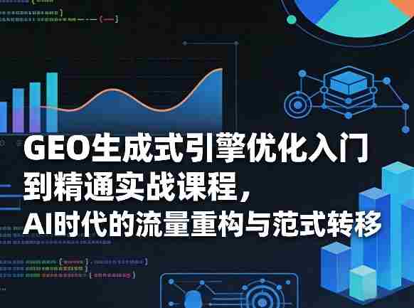 GEO生成式引擎优化入门到精通实战课程，AI时代的流量重构与范式转移-金启创业网 - 网上赚钱方法教程大全 - www.jinqi6.top