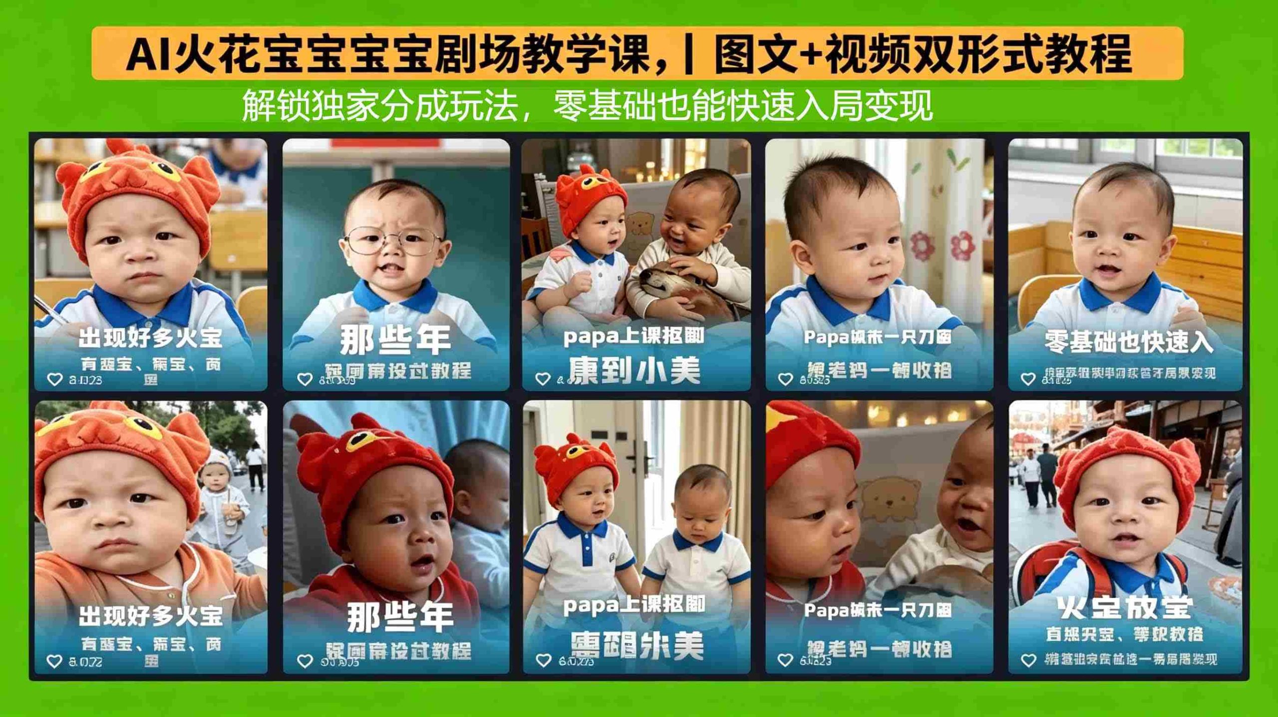 （18198期）AI火花宝宝宝宝剧场教学课，图文+视频双形式教程，解锁独家分成玩法，零基础也能快速入局变现-金启创业网 - 网上赚钱方法教程大全 - www.jinqi6.top