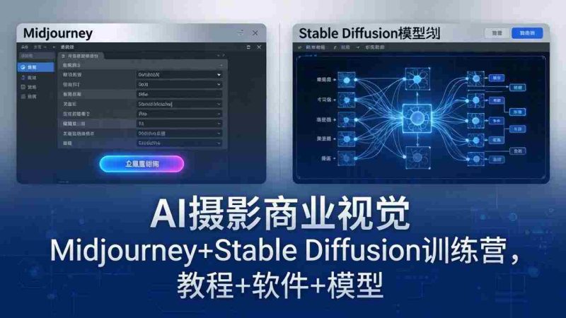 （18271期）AI摄影商业视觉Midjourney+Stable Diffusion训练营，教程+软件+模型-金启创业网 - 网上赚钱方法教程大全 - www.jinqi6.top