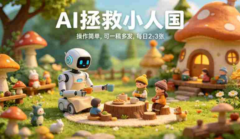 AI拯救小人国治愈视频玩法，操作简单，可一稿多发，每天2-3张-金启创业网 - 网上赚钱方法教程大全 - www.jinqi6.top