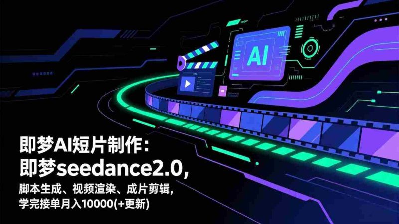 （17969期）即梦AI 短片制作(更新)：即梦seedance2.0，脚本生成、视频渲染、成片剪辑，学完接单月入10000+-金启创业网 - 网上赚钱方法教程大全 - www.jinqi6.top