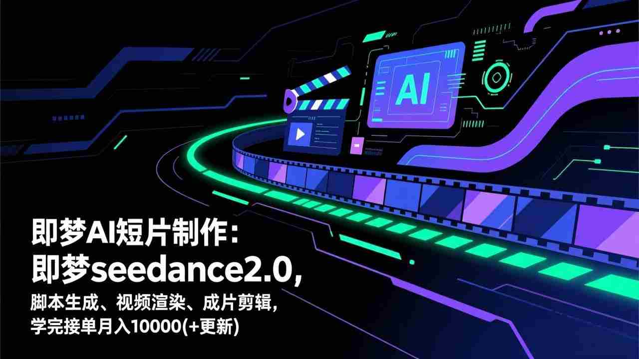 （17969期）即梦AI 短片制作(更新)：即梦seedance2.0，脚本生成、视频渲染、成片剪辑，学完接单月入10000+-金启创业网 - 网上赚钱方法教程大全 - www.jinqi6.top