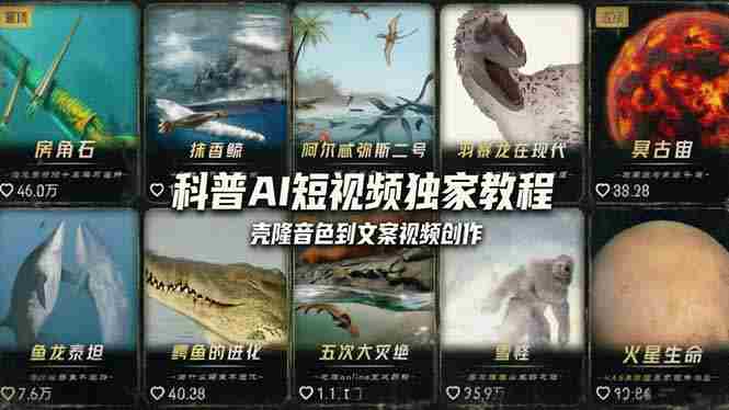 （18016期） 科普造物主AI短视频独家教程：从软件安装、壳隆音色到文案视频创作，零基础快速做爆款-金启创业网 - 网上赚钱方法教程大全 - www.jinqi6.top