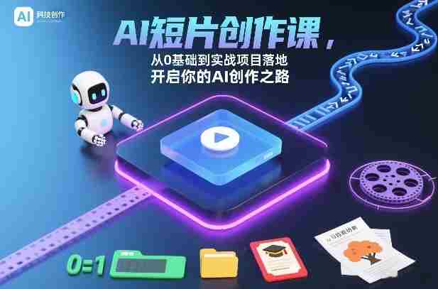 AI短片创作课，从0基础到实战项目落地，开启你的AI创作之路（更新0411）-金启创业网 - 网上赚钱方法教程大全 - www.jinqi6.top