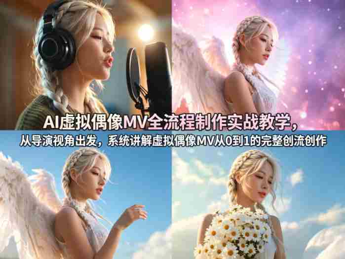AI虚拟偶像MV全流程制作实战教学，从导演视角出发，系统讲解虚拟偶像MV从0到1的完整创作流程-金启创业网 - 网上赚钱方法教程大全 - www.jinqi6.top
