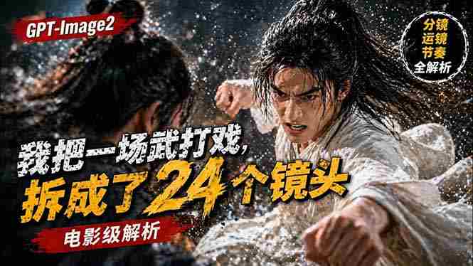 （18212期）用GPT-Image2，把一段武打对决拆成24个连续镜头，从人物建立、动作衔接、运镜节奏，到情绪爆发-金启创业网 - 网上赚钱方法教程大全 - www.jinqi6.top