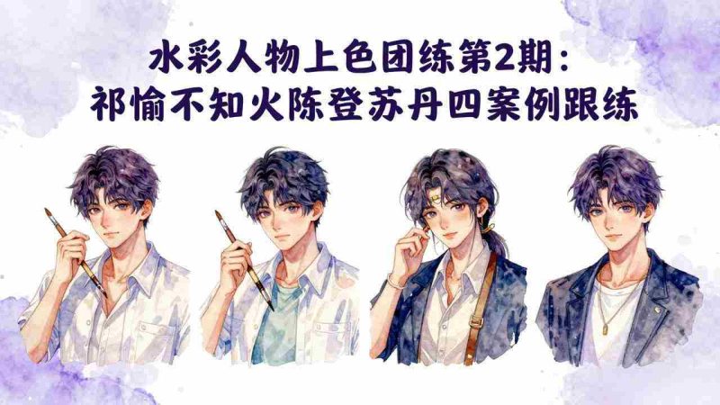 （17954期）水彩人物上色团练第2期：祁煜不知火陈登苏丹四案例跟练，手把手提升绘画能力-金启创业网 - 网上赚钱方法教程大全 - www.jinqi6.top