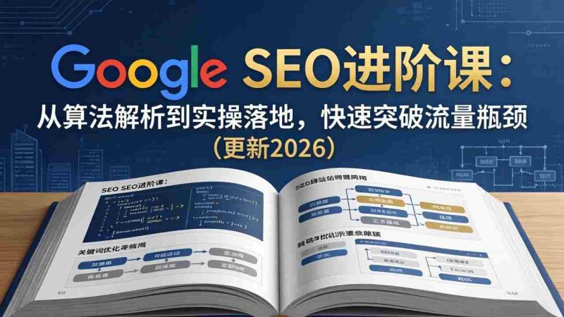 （18048期）Google SEO进阶课：从算法解析到实操落地，快速突破流量瓶颈（更新2026）-金启创业网 - 网上赚钱方法教程大全 - www.jinqi6.top