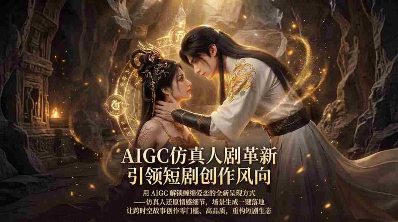 （18199期）AIGC 仿真人短剧创作革新，解锁仙侠爱恋全新呈现，一键出高质场景，零门槛打造爆款剧集-金启创业网 - 网上赚钱方法教程大全 - www.jinqi6.top