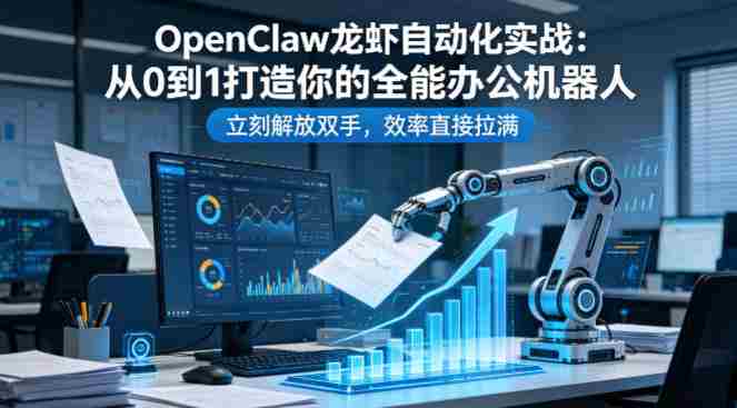 OpenClaw龙虾自动化实战：从0到1打造你的全能办公机器人，立刻解放双手，效率直接拉满-金启创业网 - 网上赚钱方法教程大全 - www.jinqi6.top