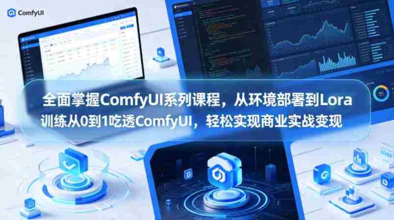 全面掌握ComfyUI系列课程,从环境部署到Lora训练从0到1吃透ComfyUI,轻松实现商业实战变现-金启创业网 - 网上赚钱方法教程大全 - www.jinqi6.top