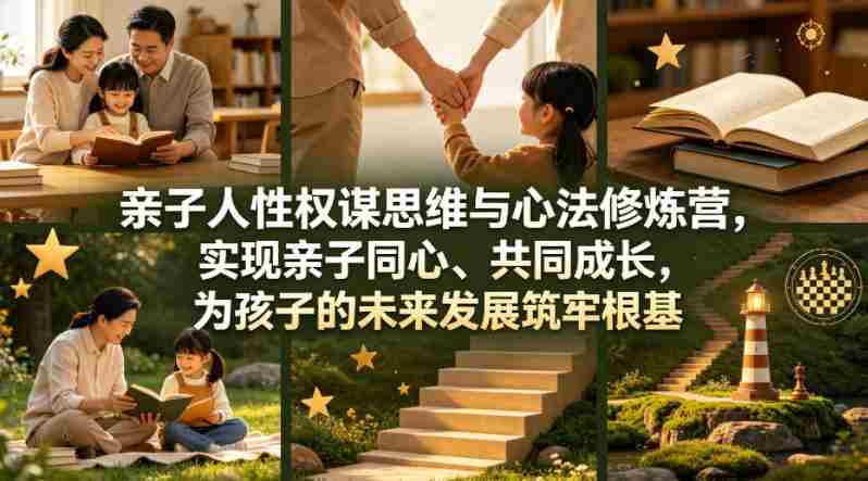 亲子人性权谋思维与心法修炼营，实现亲子同心、共同成长，为孩子的未来发展筑牢根基【音频】-金启创业网 - 网上赚钱方法教程大全 - www.jinqi6.top