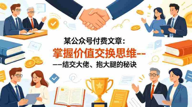 某公众号付费文章:掌握价值交换思维—-结交大佬、抱大腿的秘诀-金启创业网 - 网上赚钱方法教程大全 - www.jinqi6.top