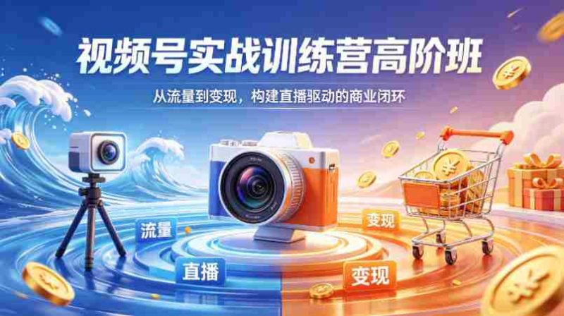 视频号实战训练营高阶班,从流量到变现,构建直播驱动的商业闭环(26年4月)-金启创业网 - 网上赚钱方法教程大全 - www.jinqi6.top
