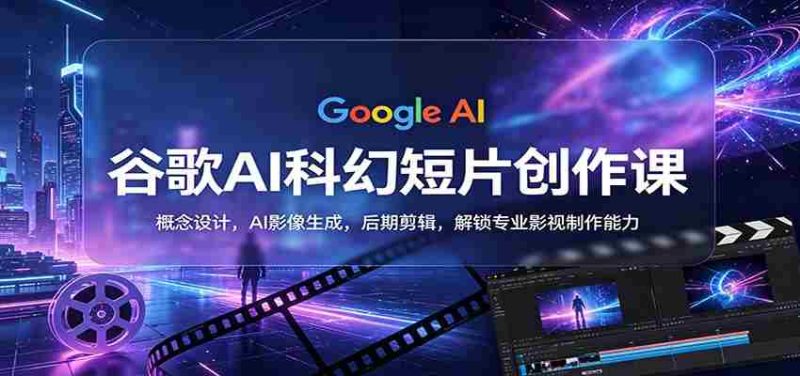 谷歌AI科幻短片创作课:概念设计,AI影像生成,后期剪辑,解锁专业影视制作能力-金启创业网 - 网上赚钱方法教程大全 - www.jinqi6.top