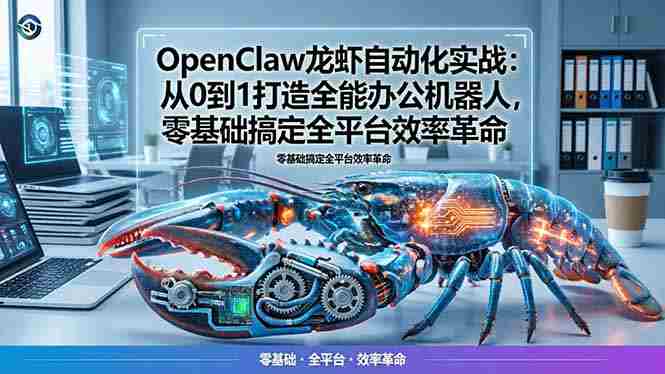 （17996期）OpenClaw龙虾自动化实战：从0到1打造全能办公机器人，零基础搞定全平台效率革命-金启创业网 - 网上赚钱方法教程大全 - www.jinqi6.top