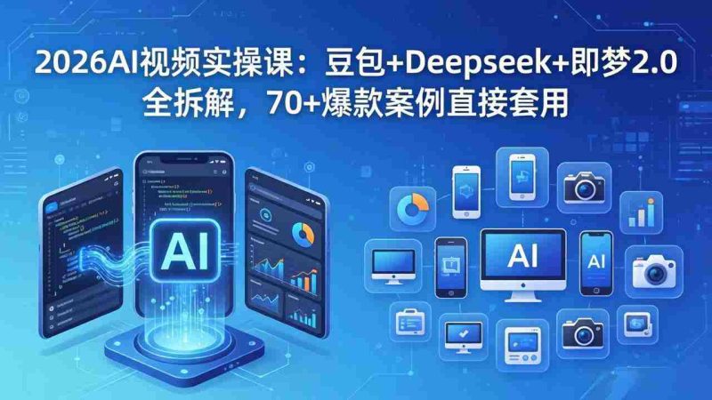 （18263期）2026AI视频实操课：豆包+Deepseek+即梦2.0全拆解，70+爆款案例直接套用-金启创业网 - 网上赚钱方法教程大全 - www.jinqi6.top