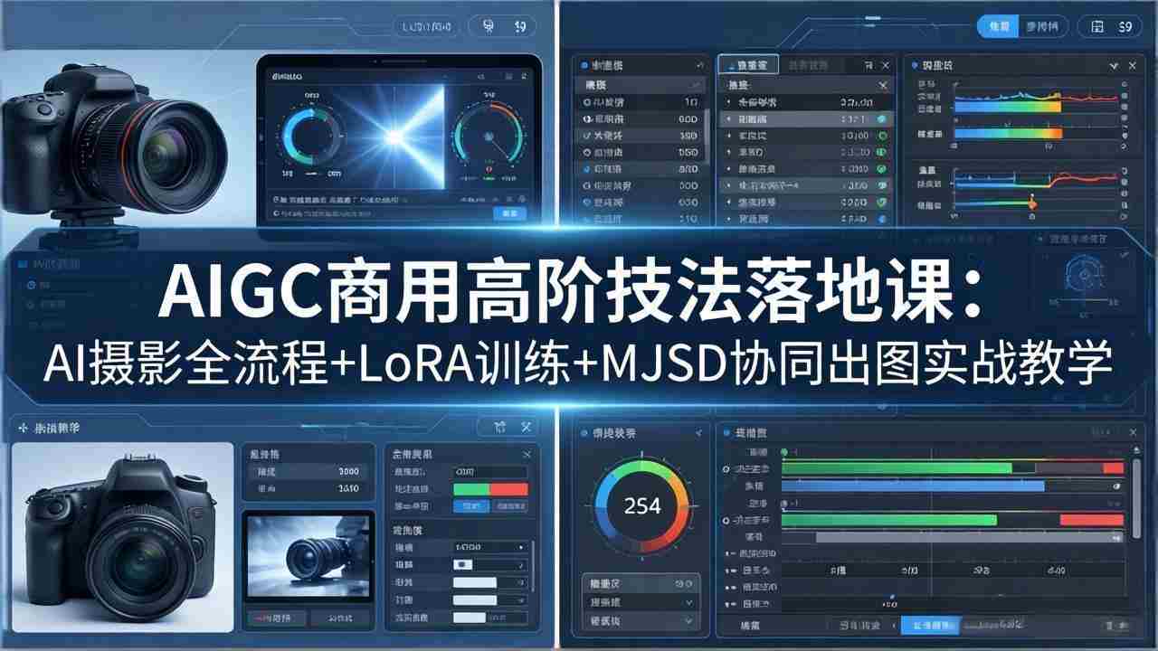 （18254期）AIGC商用高阶技法落地课：AI摄影全流程+LoRA训练+MJSD协同出图实战教学-金启创业网 - 网上赚钱方法教程大全 - www.jinqi6.top