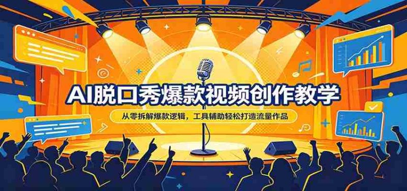 AI脱口秀爆款视频创作教学：从零拆解爆款逻辑，工具辅助轻松打造流量作品-金启创业网 - 网上赚钱方法教程大全 - www.jinqi6.top