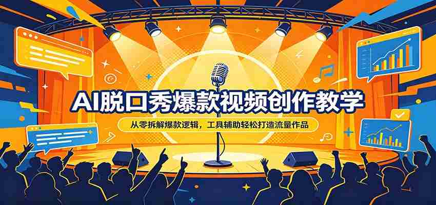 AI脱口秀爆款视频创作教学：从零拆解爆款逻辑，工具辅助轻松打造流量作品-金启创业网 - 网上赚钱方法教程大全 - www.jinqi6.top